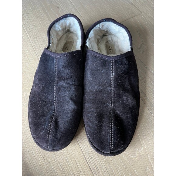 UGG SCUFF ROMEO II ESPRESSO SUEDE SHEEPSKIN MOCCASIN SLIPPERS SIZE US 13 MEN - Picture 2 of 9